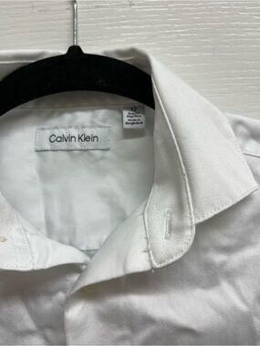 Calvin Klein Boy’s White Button-Down Dress Shirt